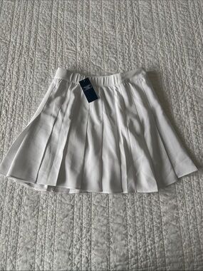 Abercrombie & Fitch White Pleated Tennis Skort